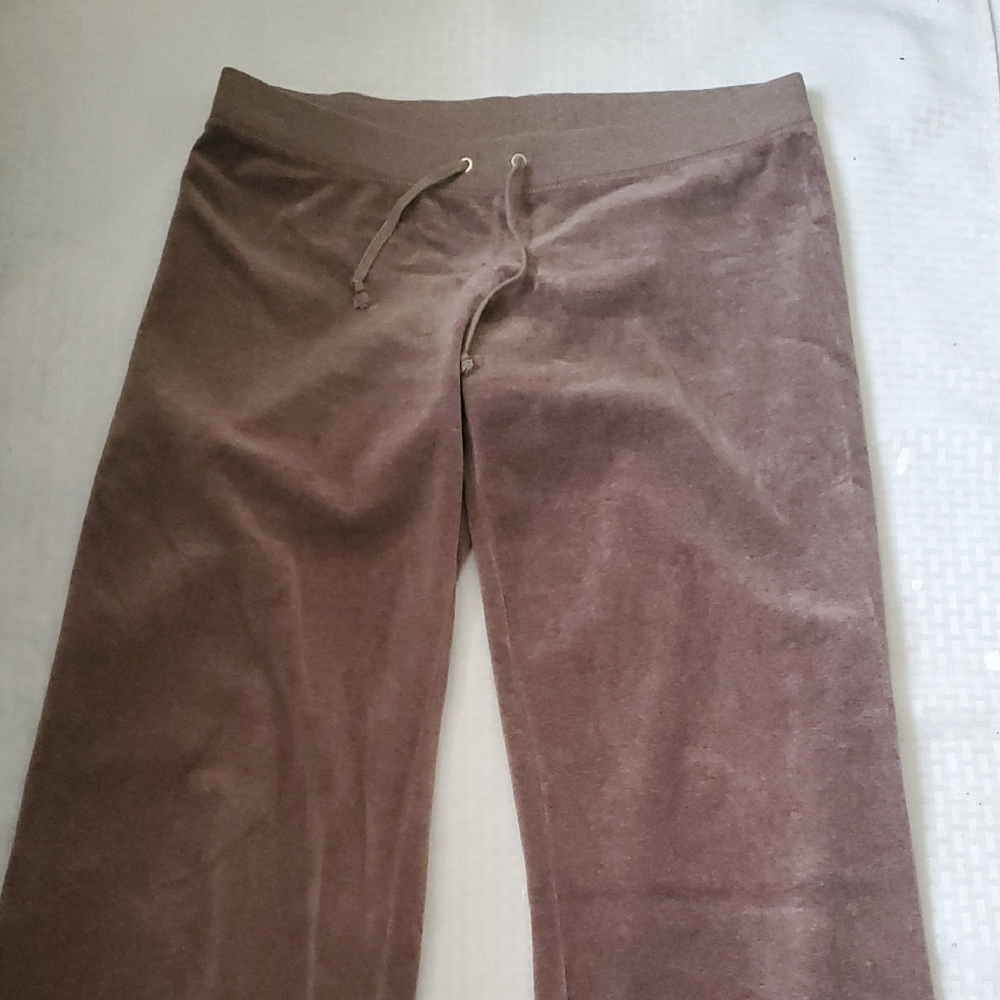 Juicy Couture Dusty Pink Brown Zip-Up Hoodie Set SIZE L - Picture 8 of 14